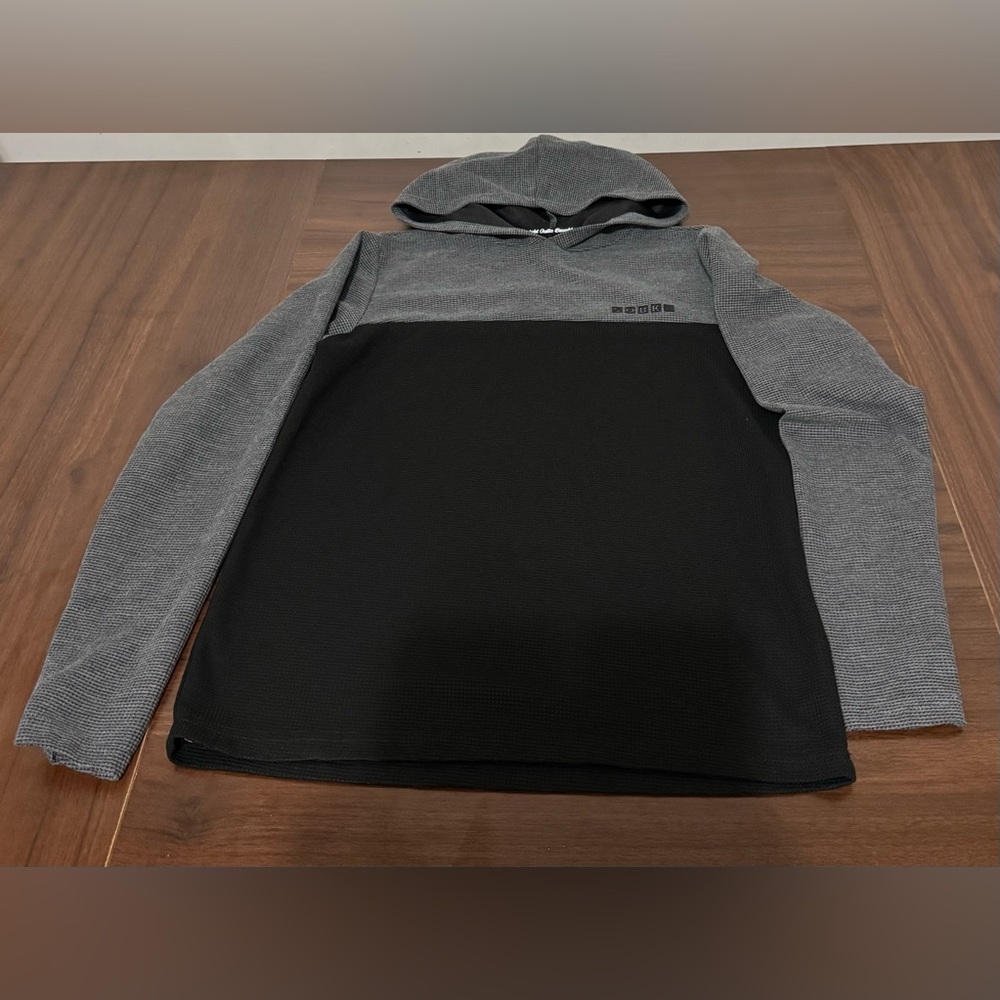 Straight Outta Brooklyn men's black and gray hooded long sleeve t-shirt size S - Picture 3 of 7